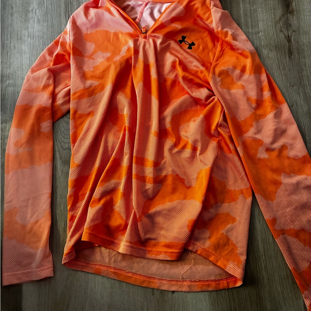 Under Armour Bright Orange Camo Pullover